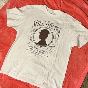 Netflix White 'Spill the Tea' Graphic Tee